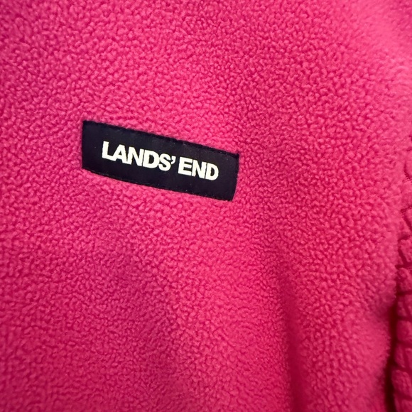 Lands' End Vibrant Pink Fleece Jacket - Picture 2 of 4
